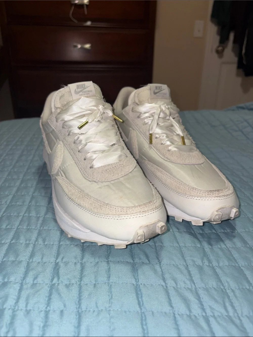Nike Women’s Cream/Off-White Layered Sneakers
